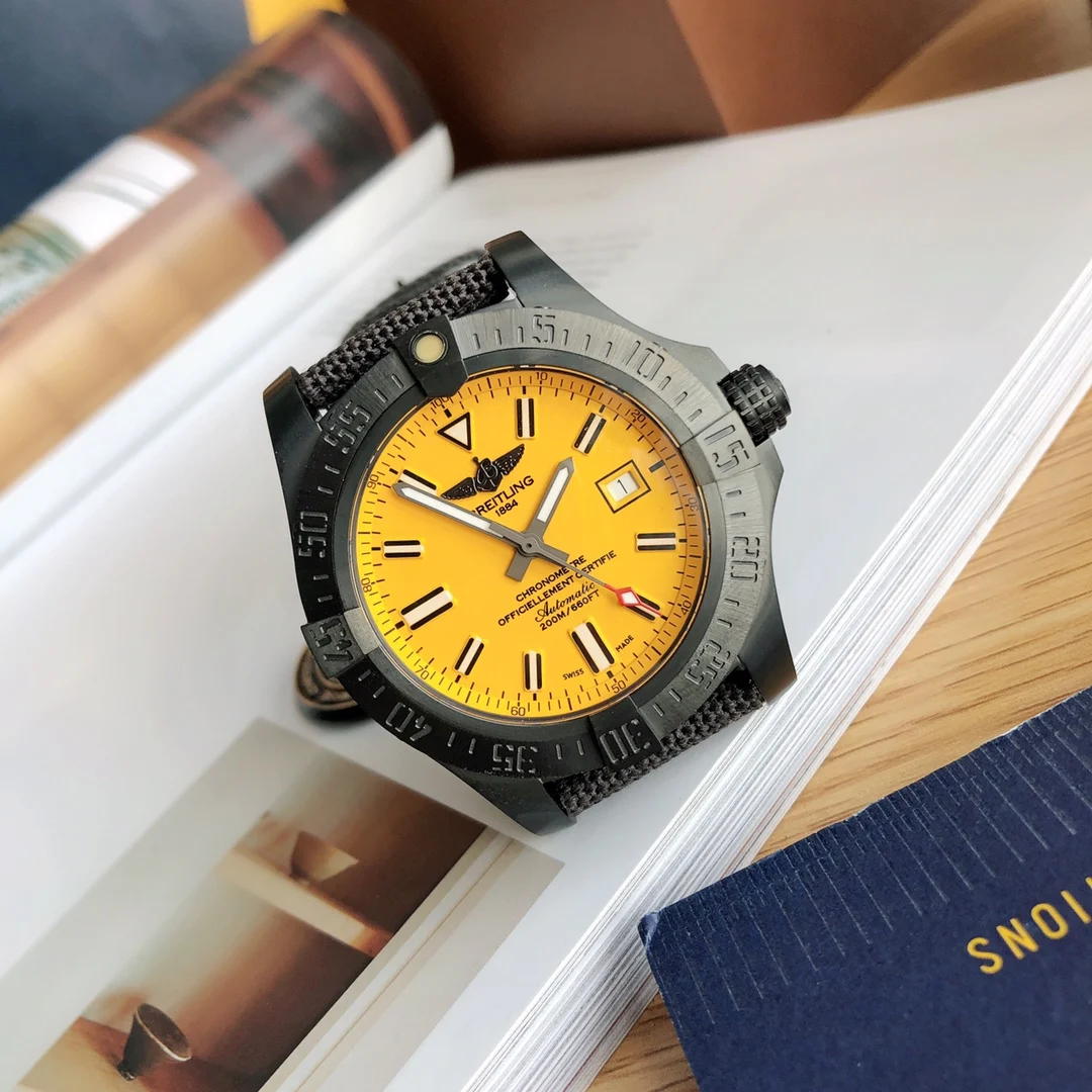 Breitling Avenger Titanium Blue Dial 44mm — photographed off the sweep