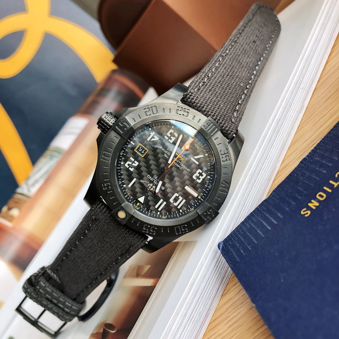 Breitling Avenger Titanium Blue Dial 44mm — photographed off the sweep