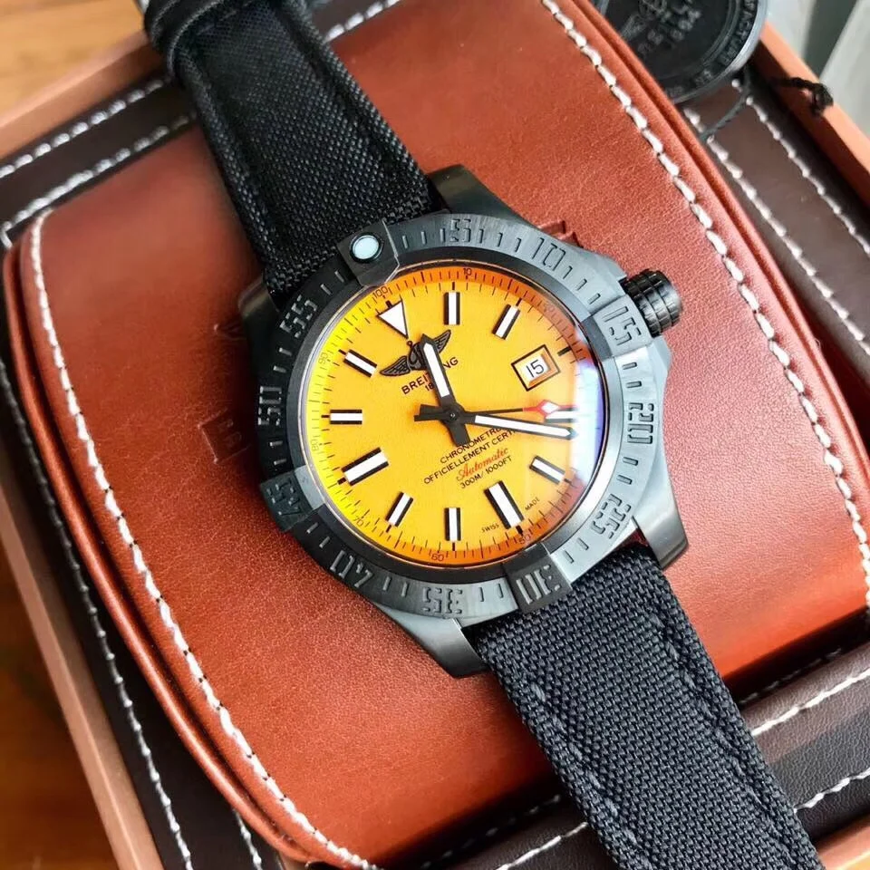 Breitling Avenger Titanium Blue Dial 44mm — photographed off the sweep