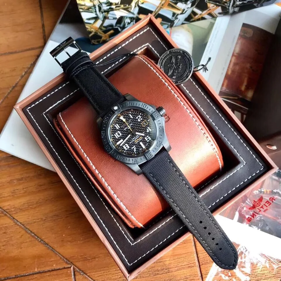 Breitling Avenger Titanium Blue Dial 44mm β photographed off the sweep
