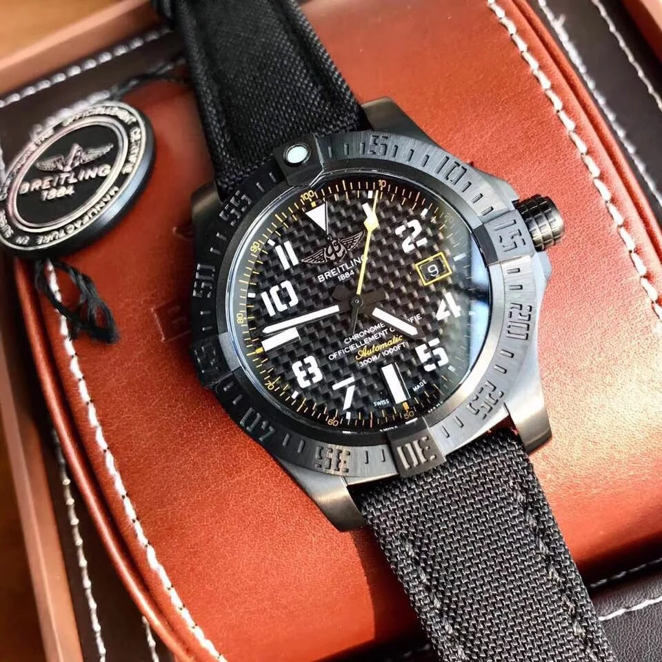 Breitling Avenger Titanium Blue Dial 44mm β photographed off the sweep