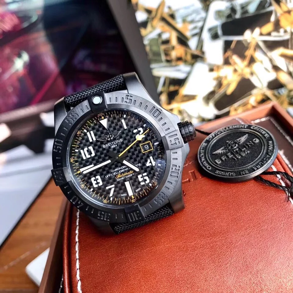 Breitling Avenger Titanium Blue Dial 44mm β photographed off the sweep