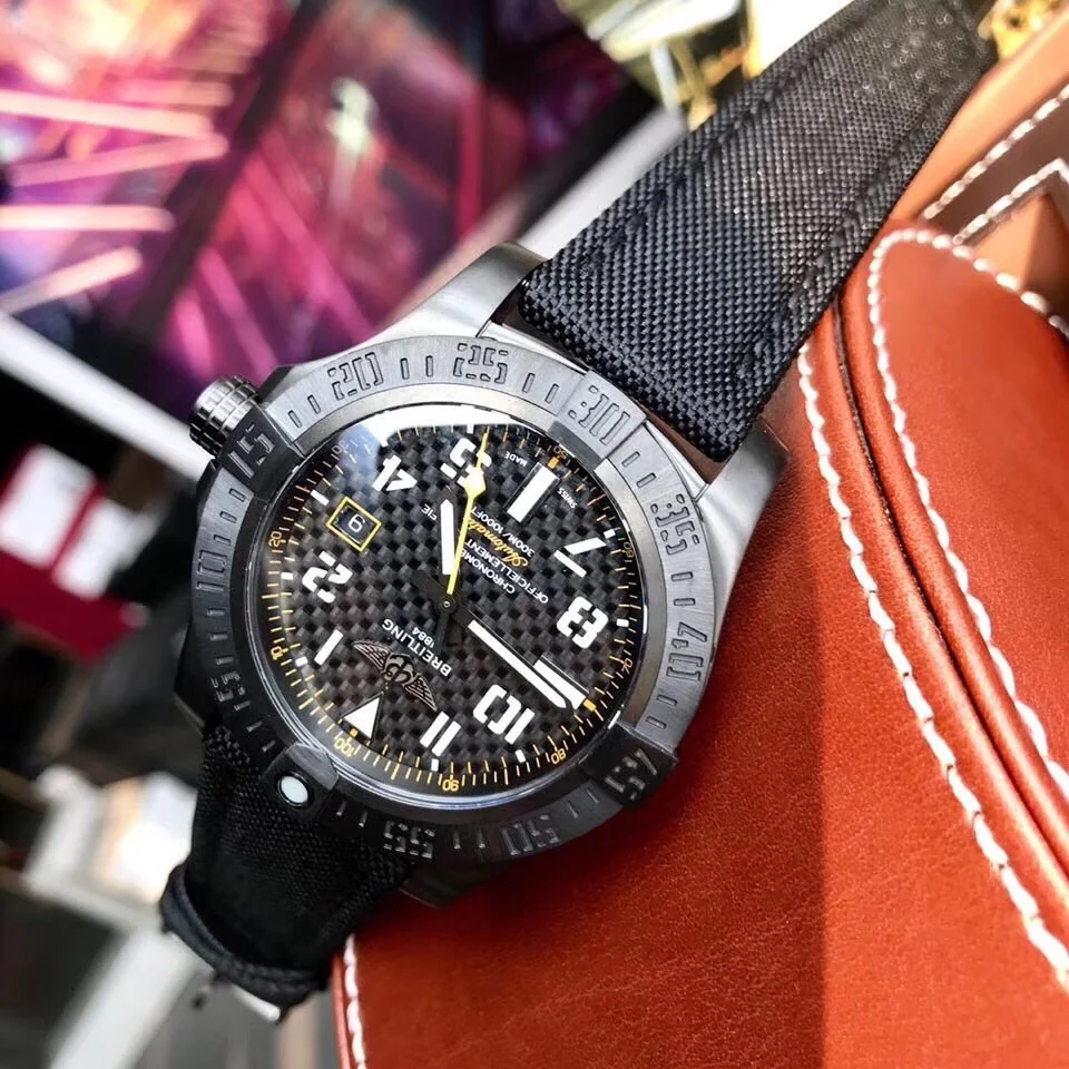 Breitling Avenger Titanium Blue Dial 44mm β photographed off the sweep