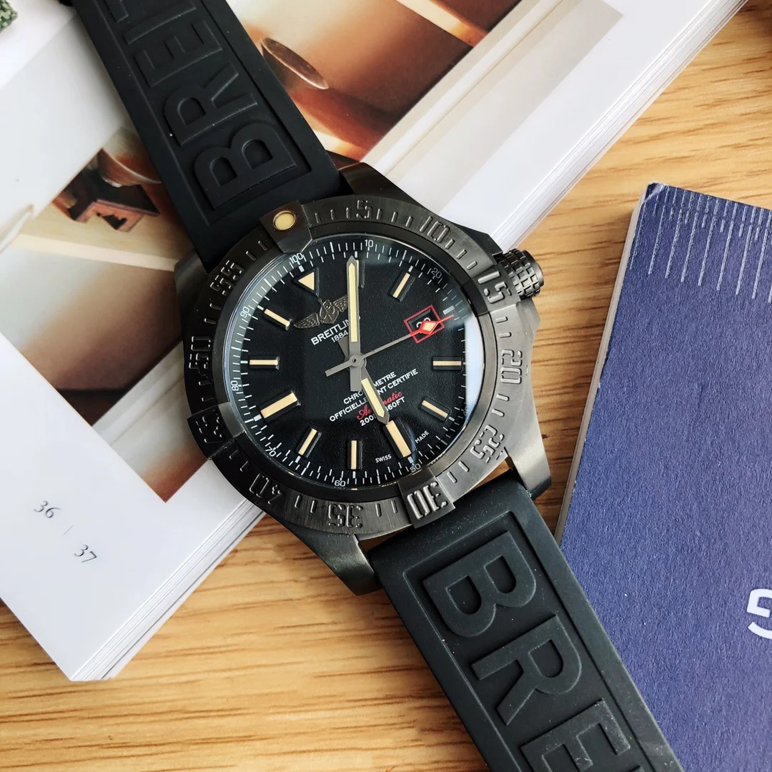 Breitling Avenger Titanium Blue Dial 44mm — photographed off the sweep