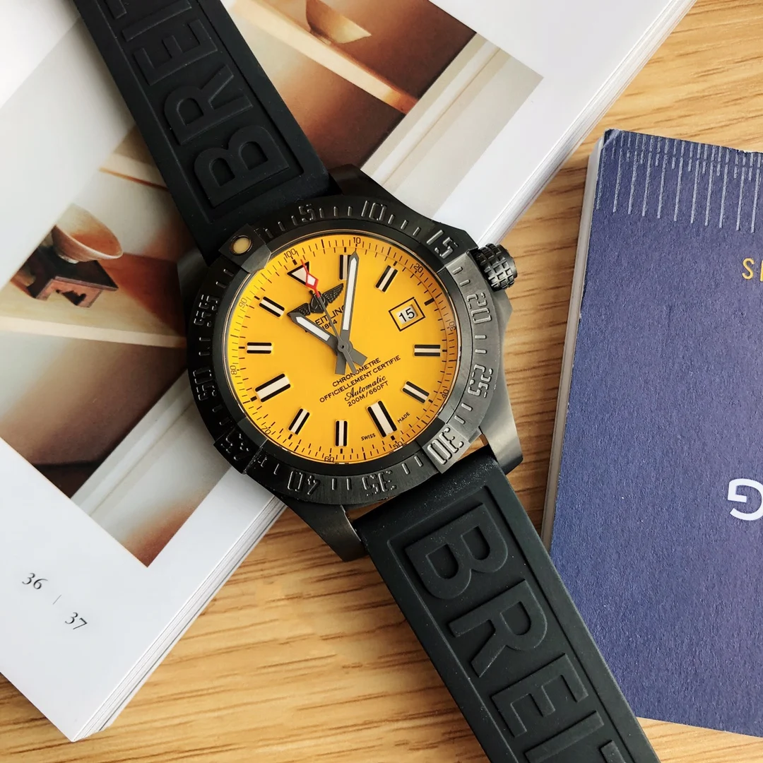 Breitling Avenger Titanium Blue Dial 44mm — photographed off the sweep