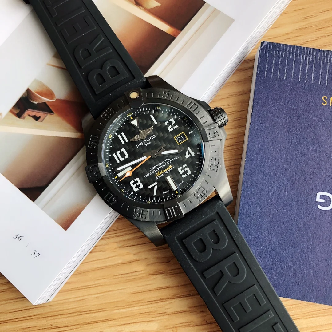 Breitling Avenger Titanium Blue Dial 44mm — photographed off the sweep