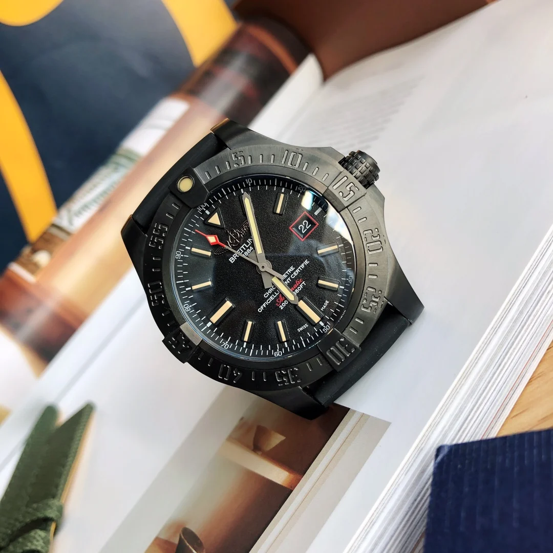 Breitling Avenger Titanium Blue Dial 44mm — photographed off the sweep
