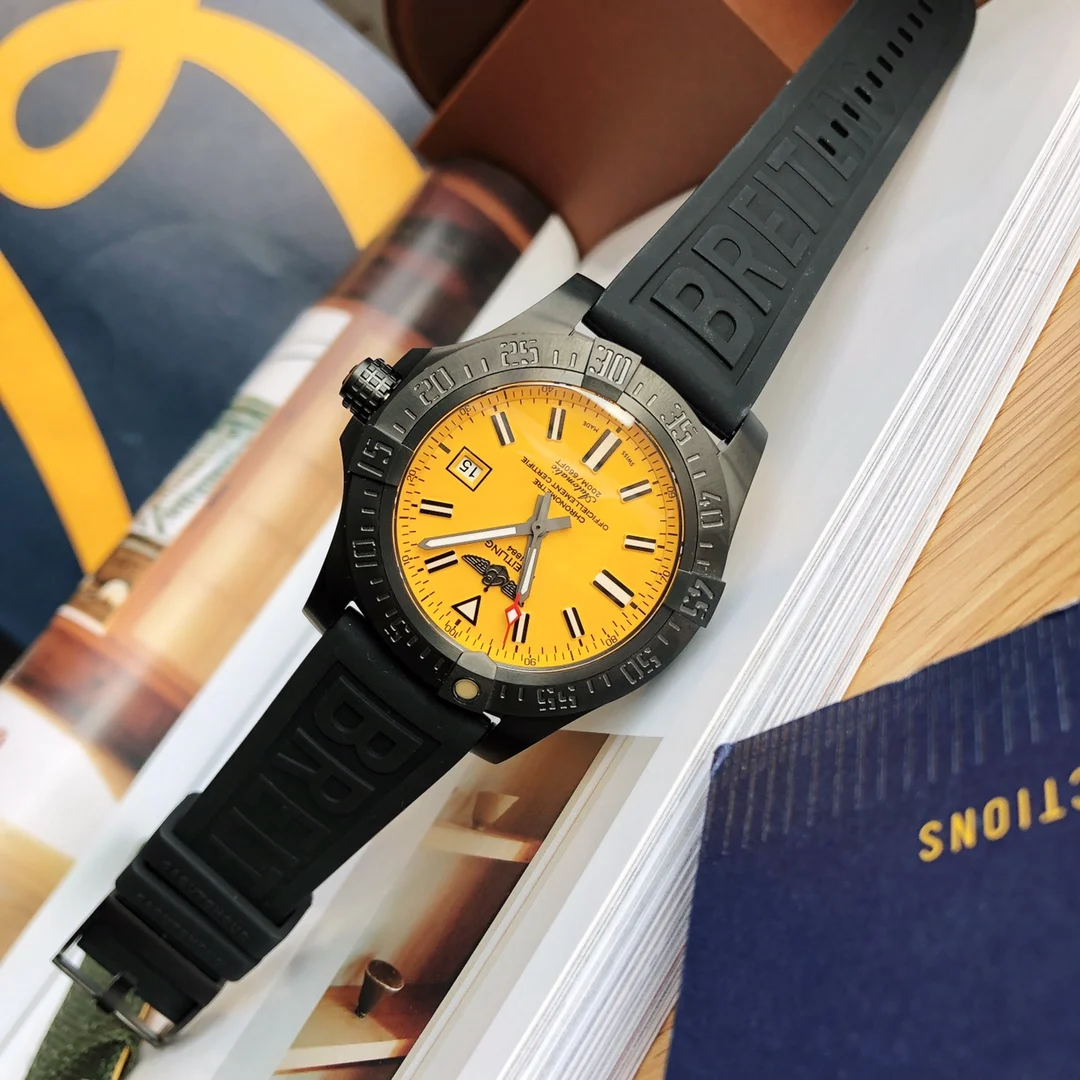 Breitling Avenger Titanium Blue Dial 44mm — photographed off the sweep