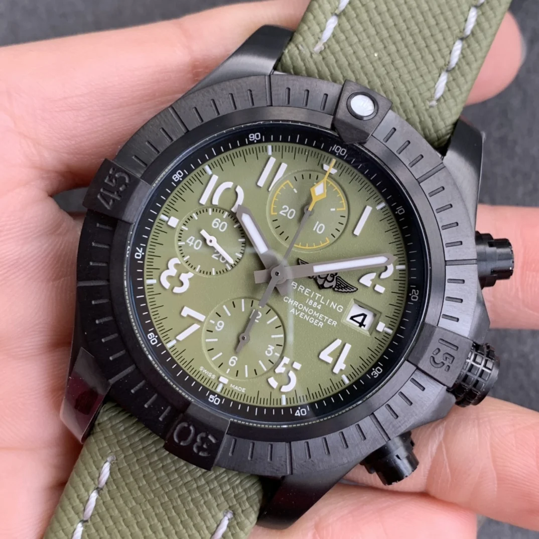 Breitling Avenger Titanium Diamond-Set 45.00mm — photographed off the sweep