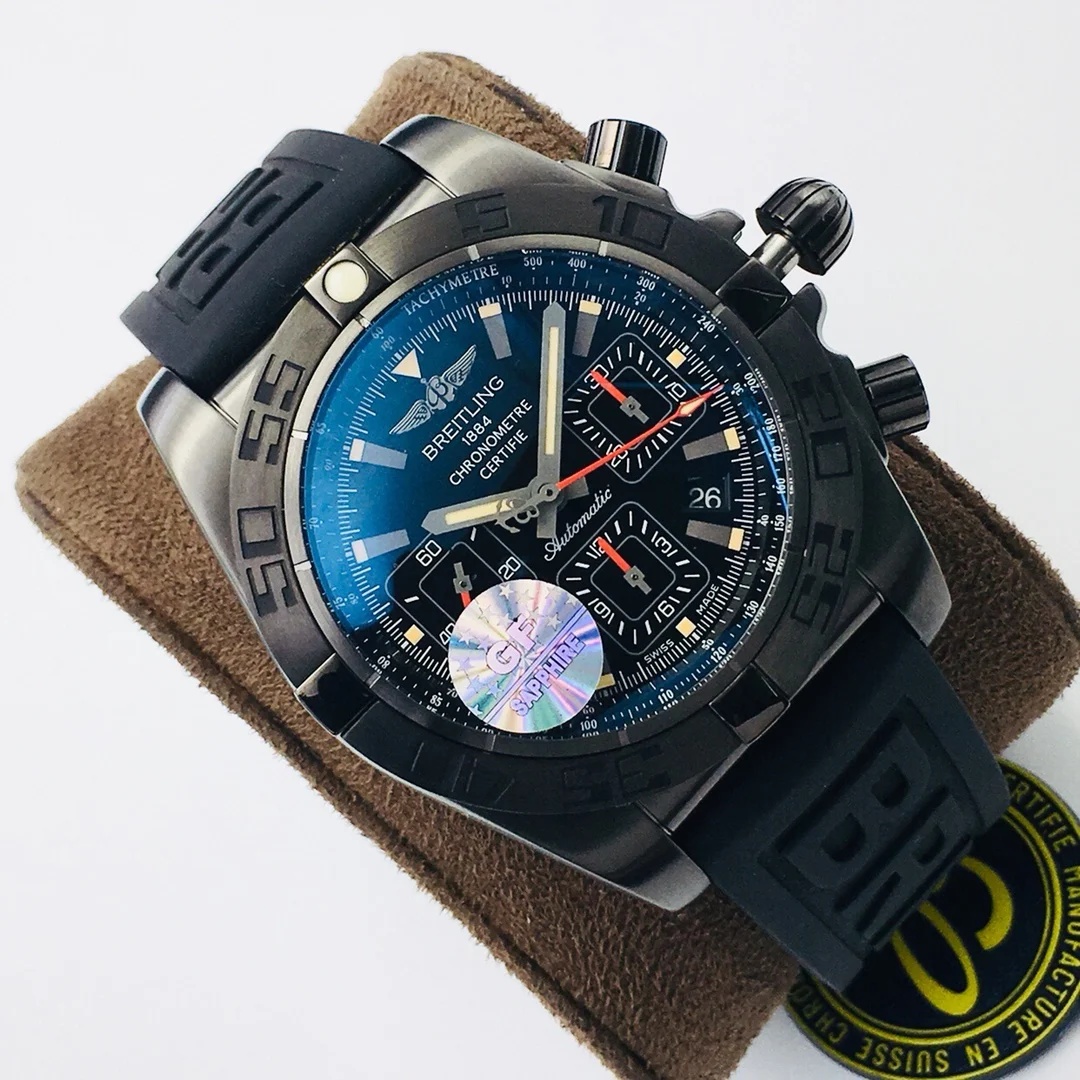 Breitling Carbon Black Dial 44mm — photographed off the sweep