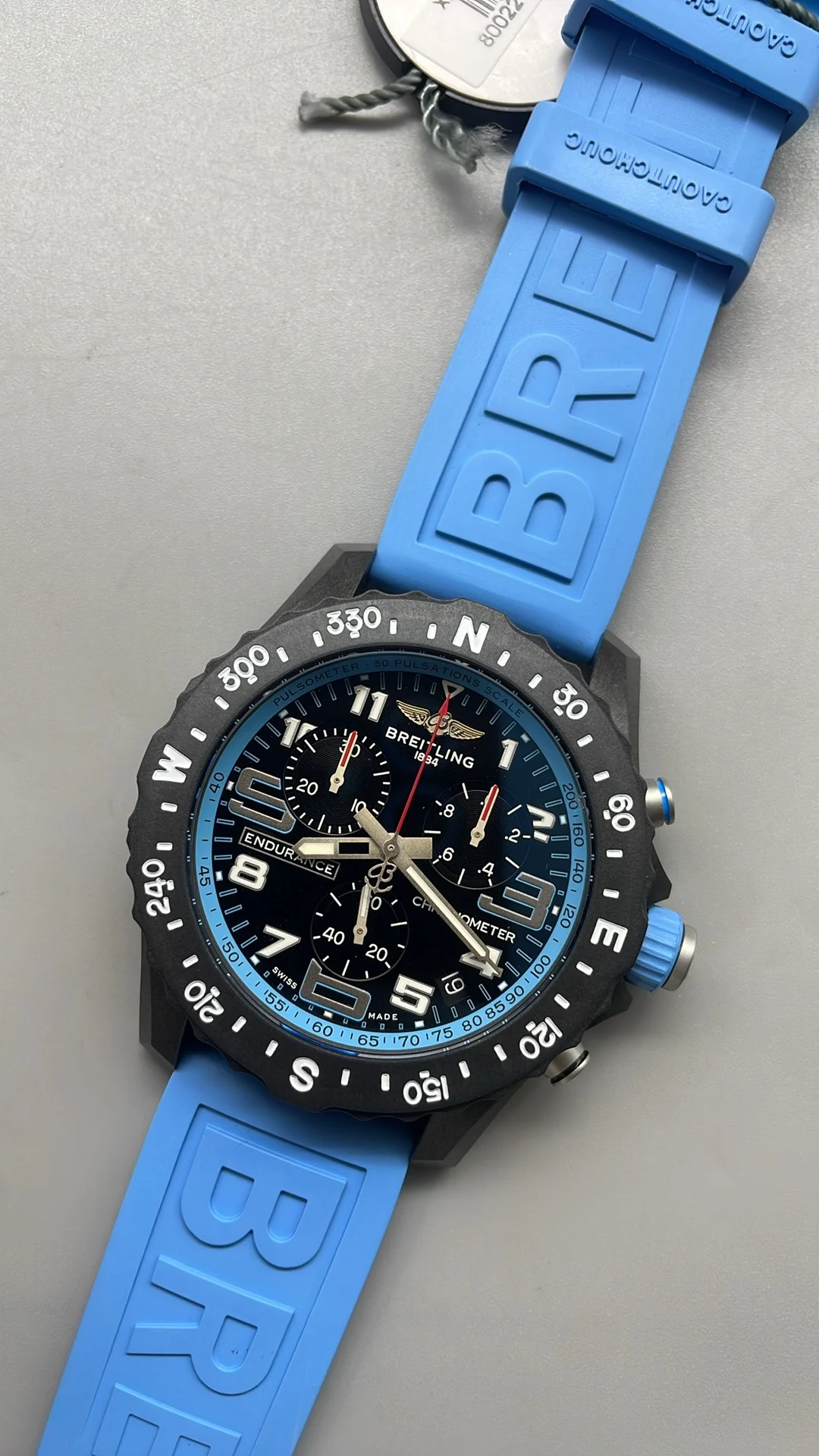 Breitling Carbon — photographed off the sweep