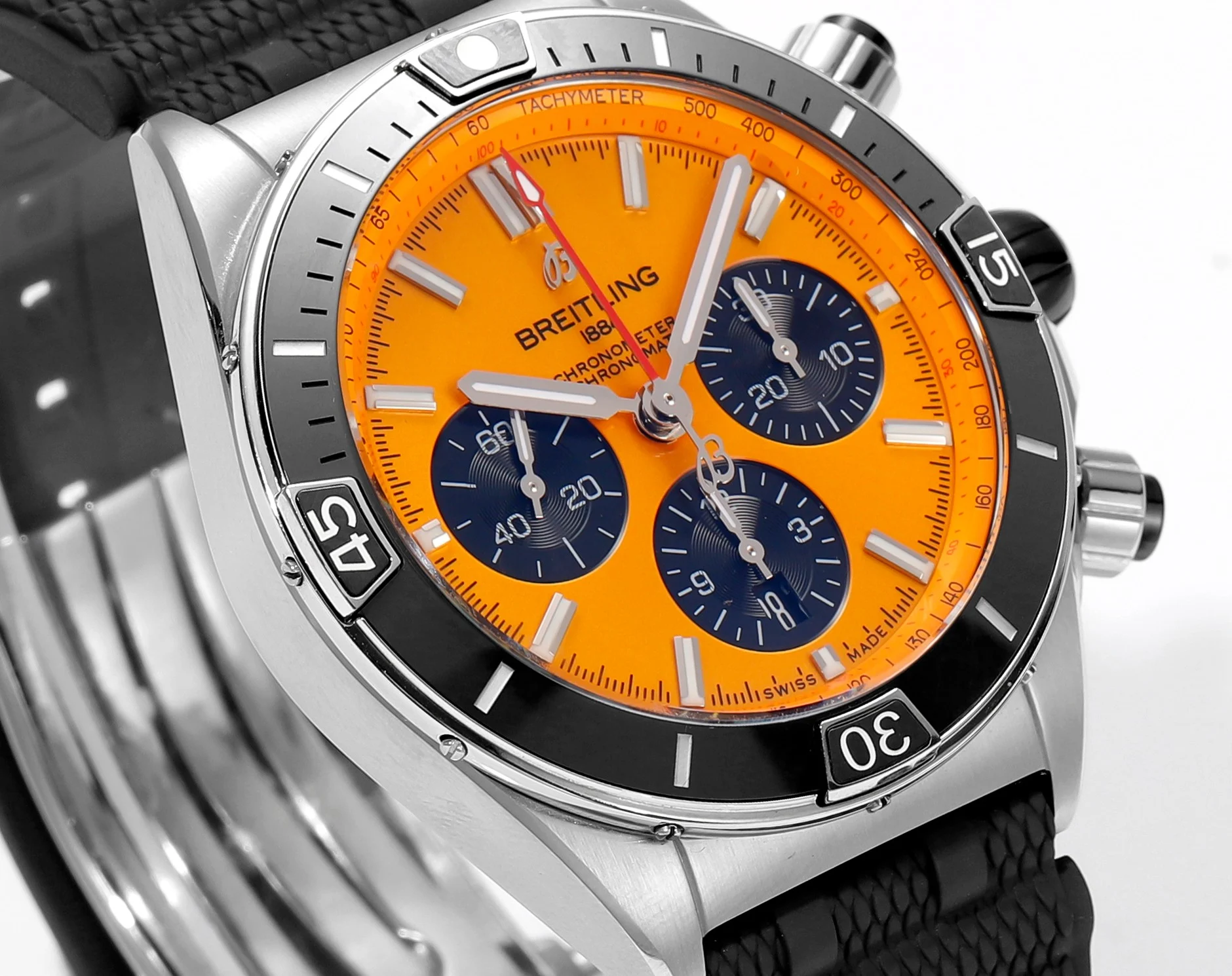 Breitling Ceramic 44mm — photographed off the sweep