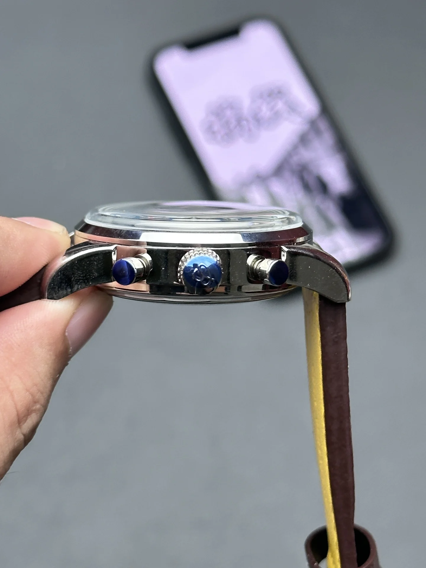 Breitling Chronograph Watch — photographed off the sweep