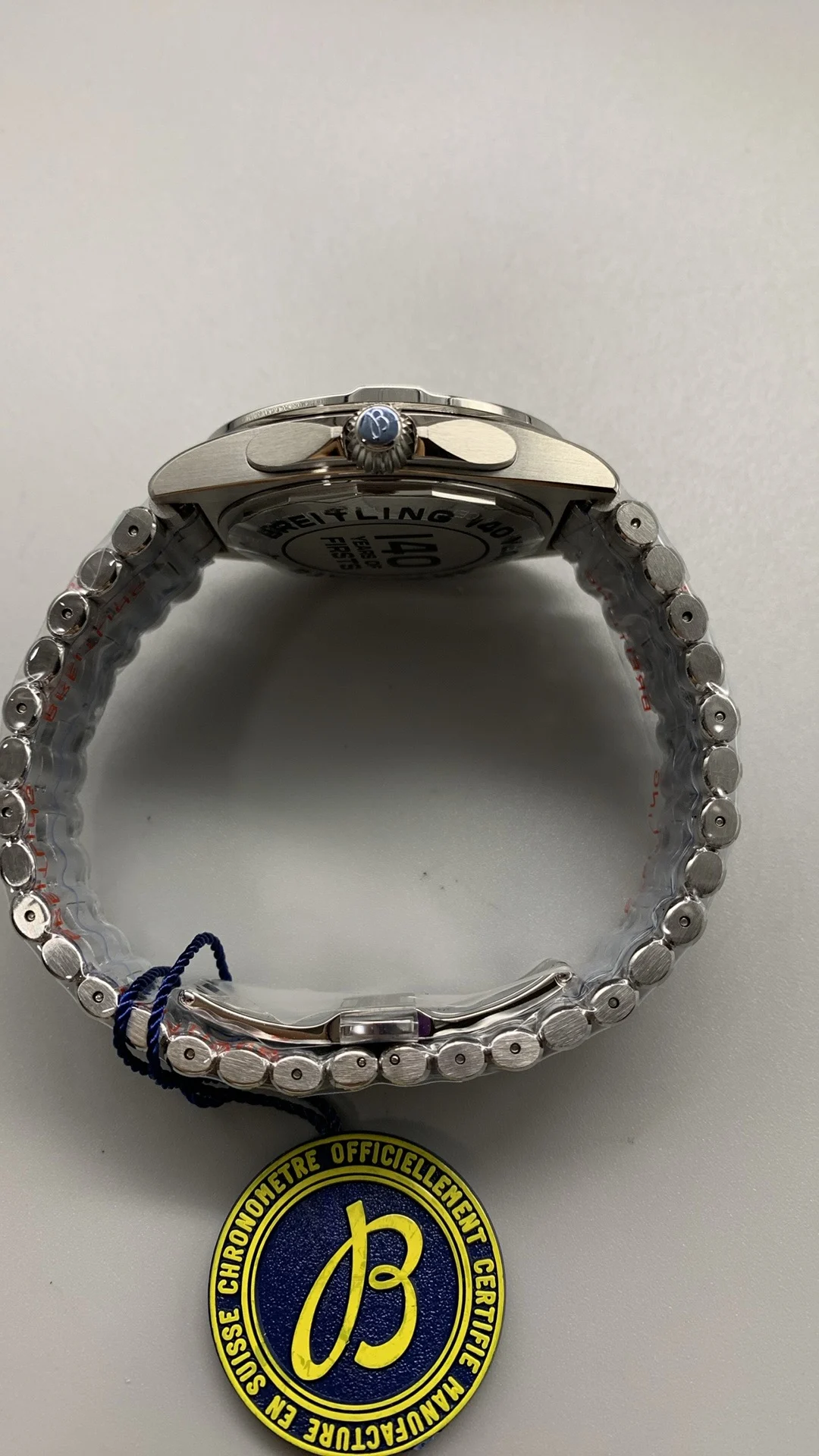 Breitling Ice Blue Blue Dial β photographed off the sweep