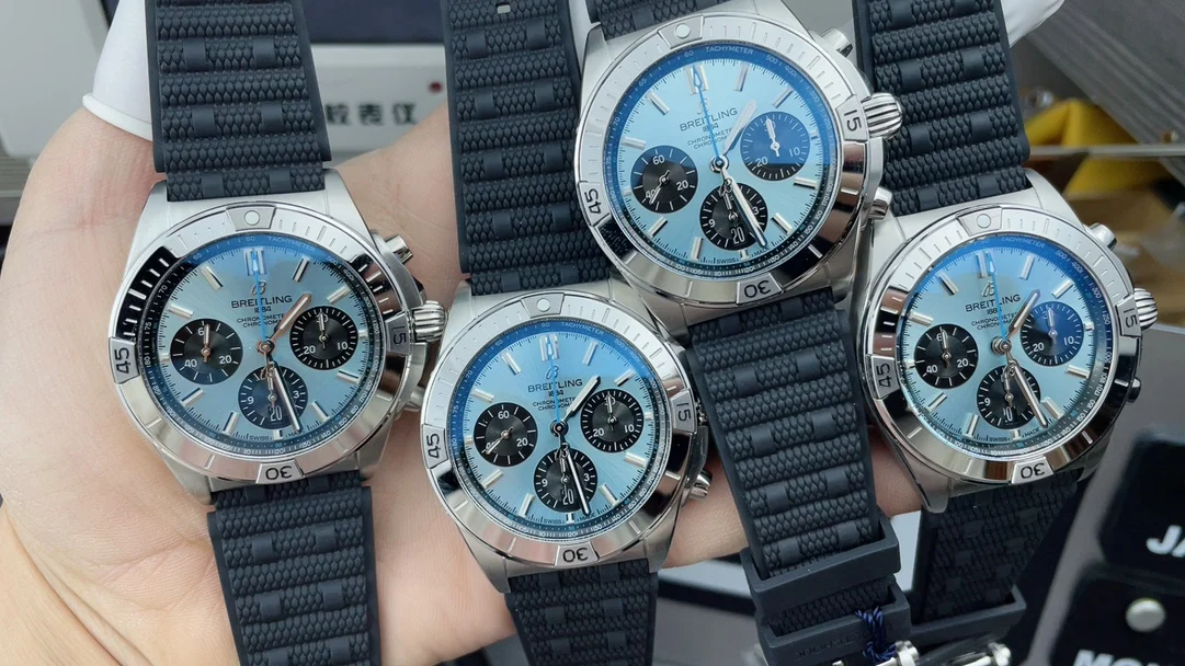 Breitling Ice Blue Blue Dial — photographed off the sweep