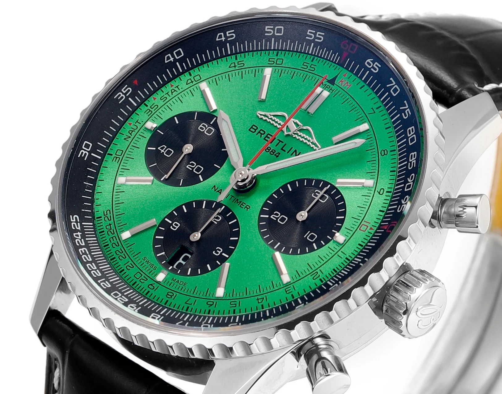 Breitling Navitimer 43mm — photographed off the sweep