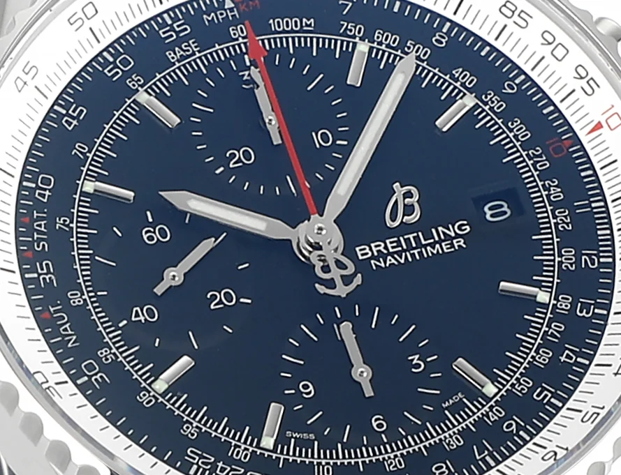 Breitling Navitimer 43mm — photographed off the sweep