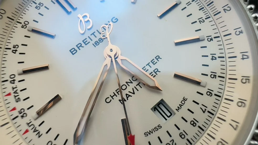 Breitling Navitimer — photographed off the sweep