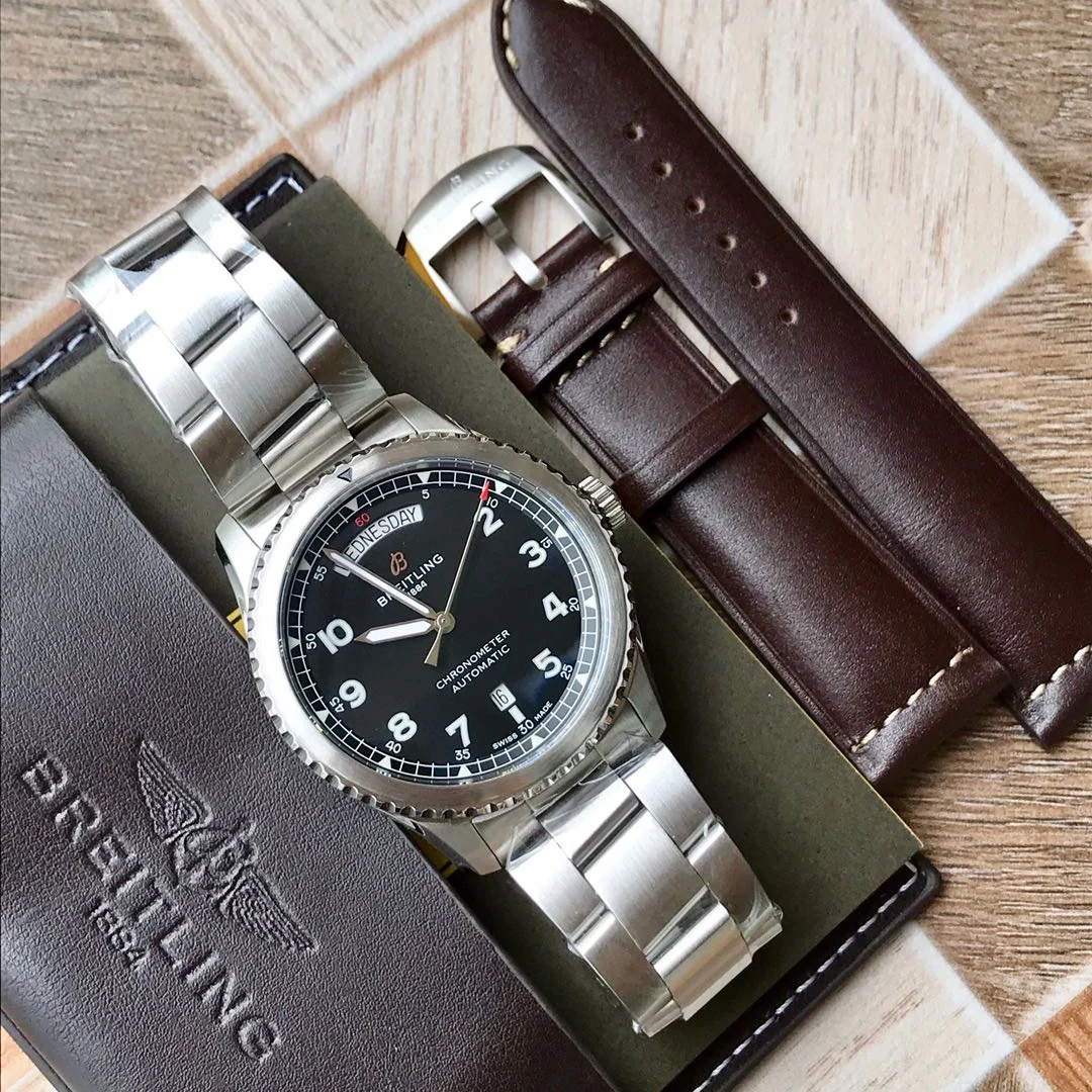 Breitling Navitimer Blue Dial 41mm — photographed off the sweep