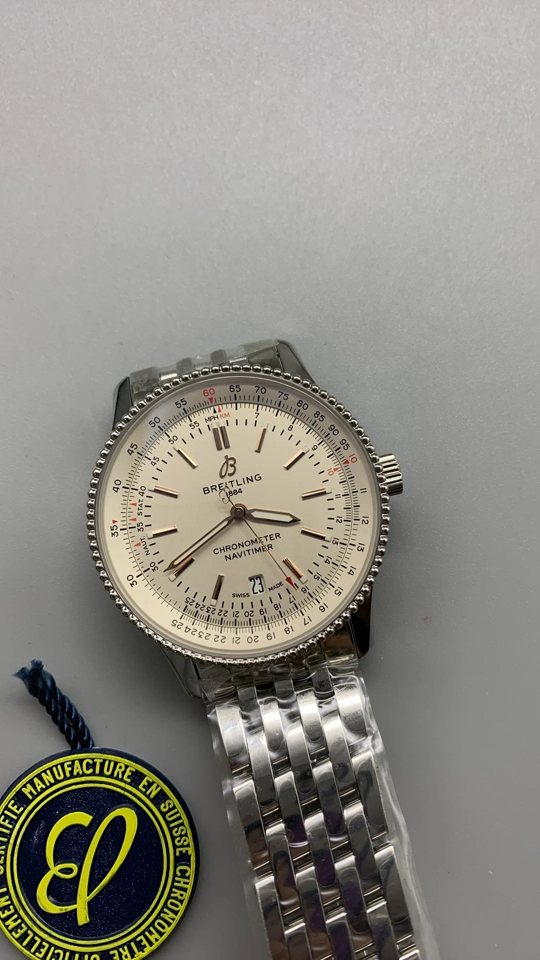 Breitling Navitimer — photographed off the sweep