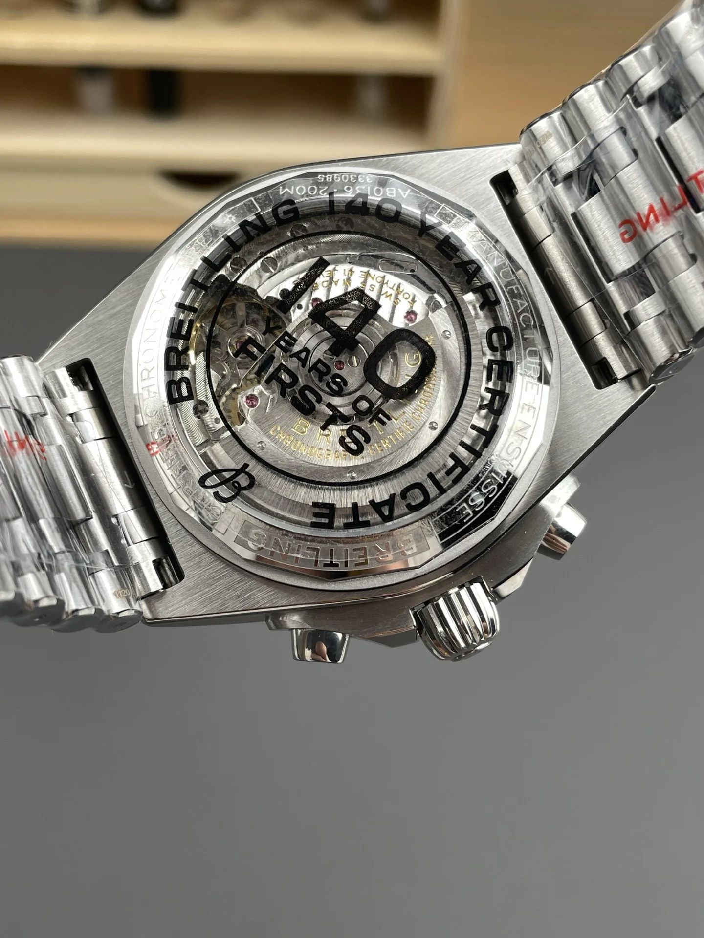 Breitling Panda Black Dial 42mm — photographed off the sweep
