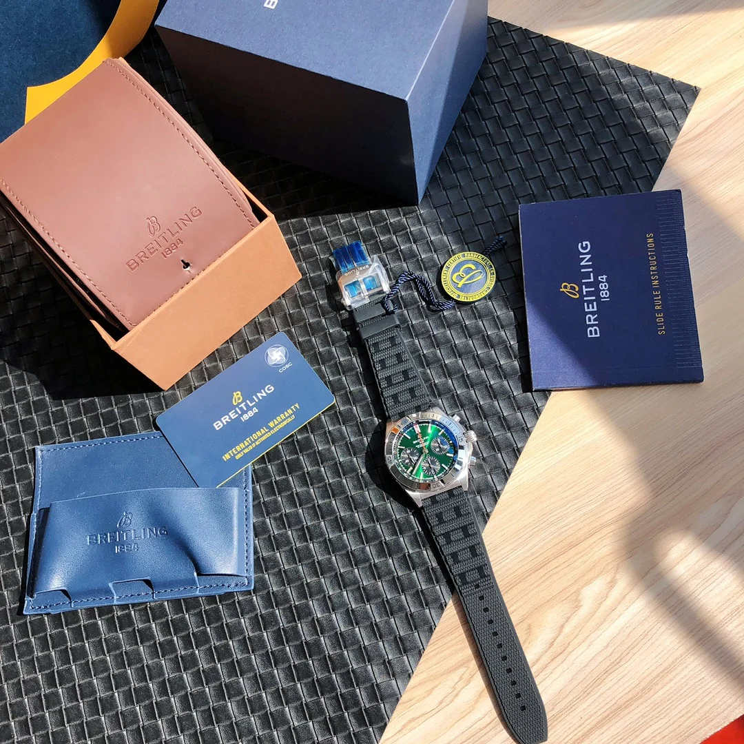 Breitling Panda Steel Green Dial