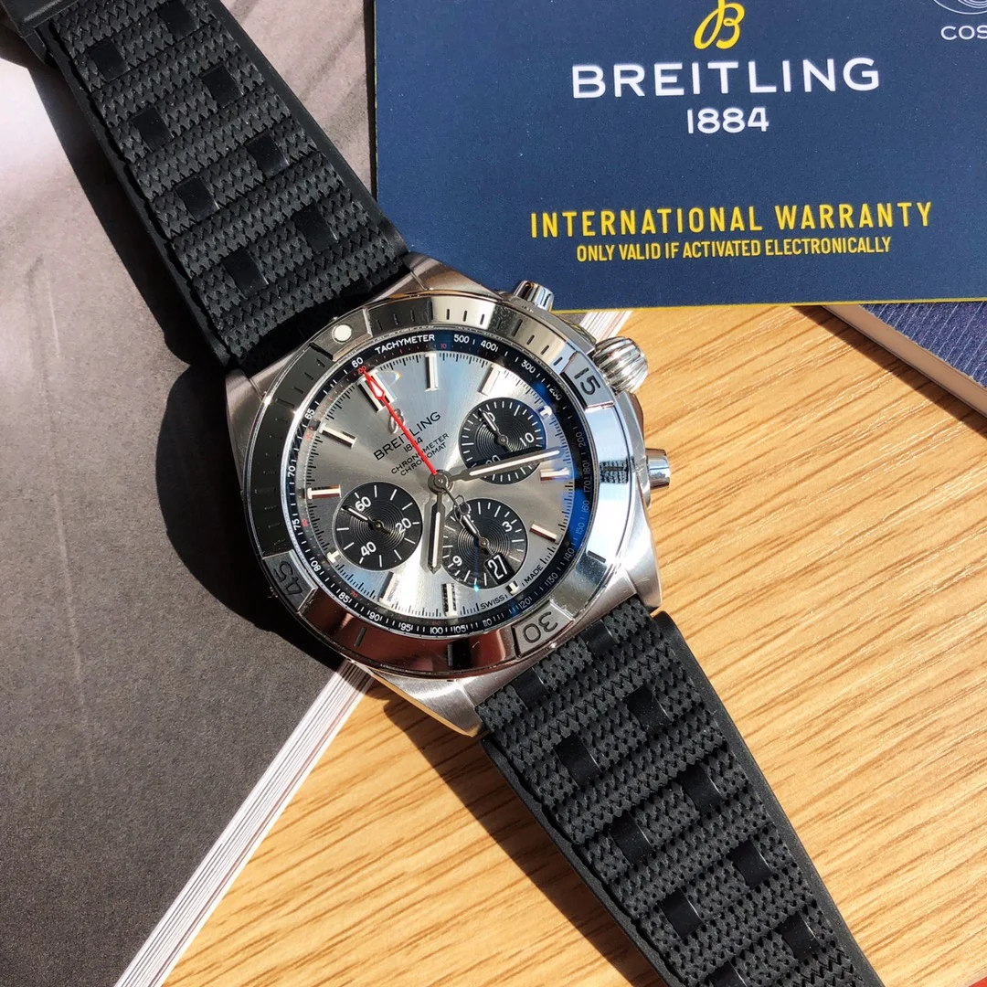 Breitling Panda Steel — photographed off the sweep