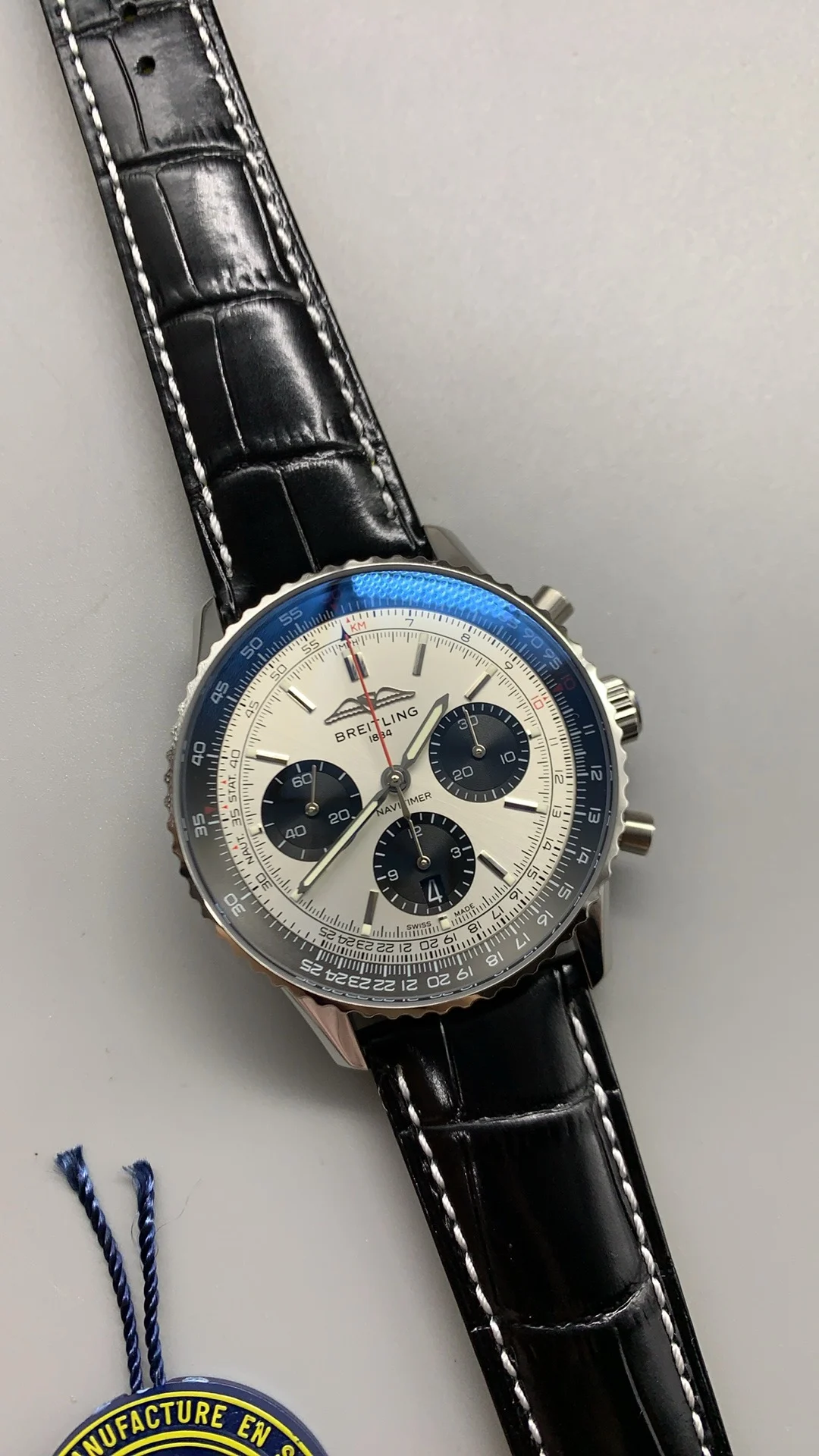 Breitling Panda — photographed off the sweep