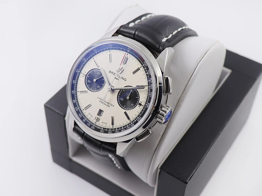 Breitling Premier Steel 42mm — photographed off the sweep
