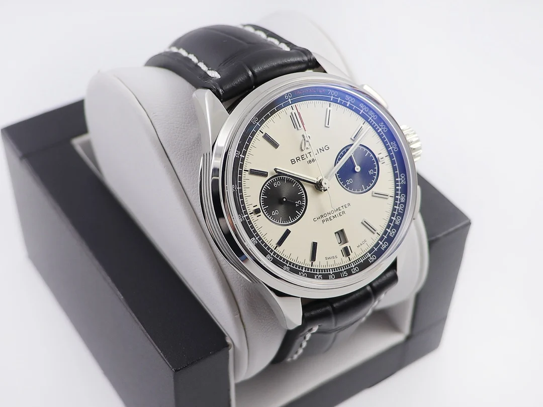 Breitling Premier Steel 42mm — photographed off the sweep