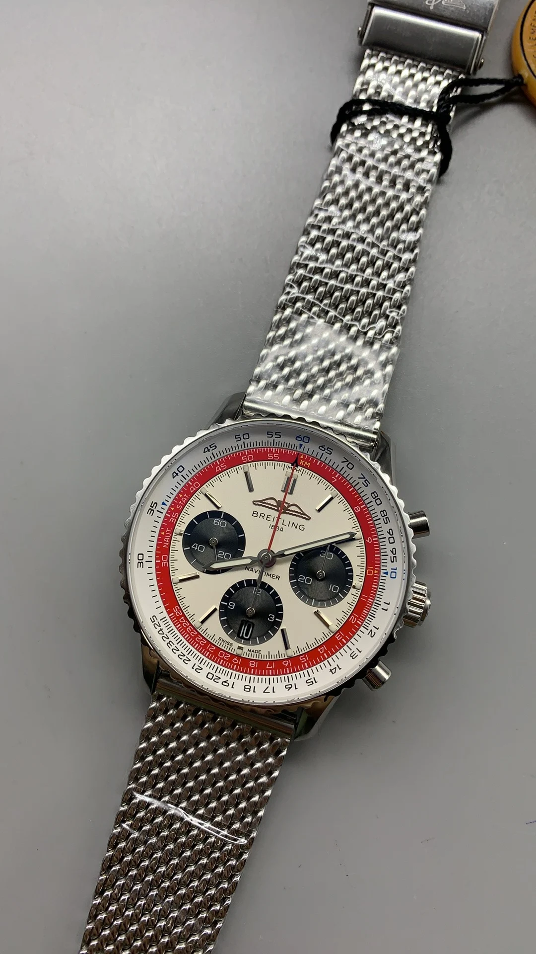 Breitling Red Dial — photographed off the sweep