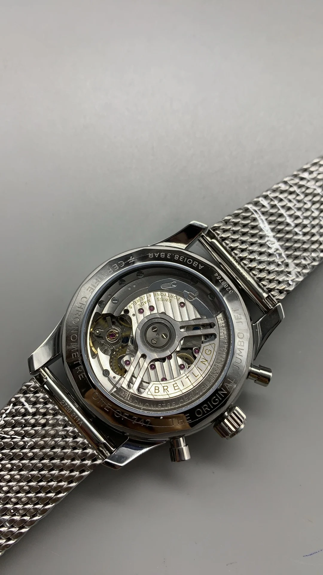 Breitling Red Dial — photographed off the sweep