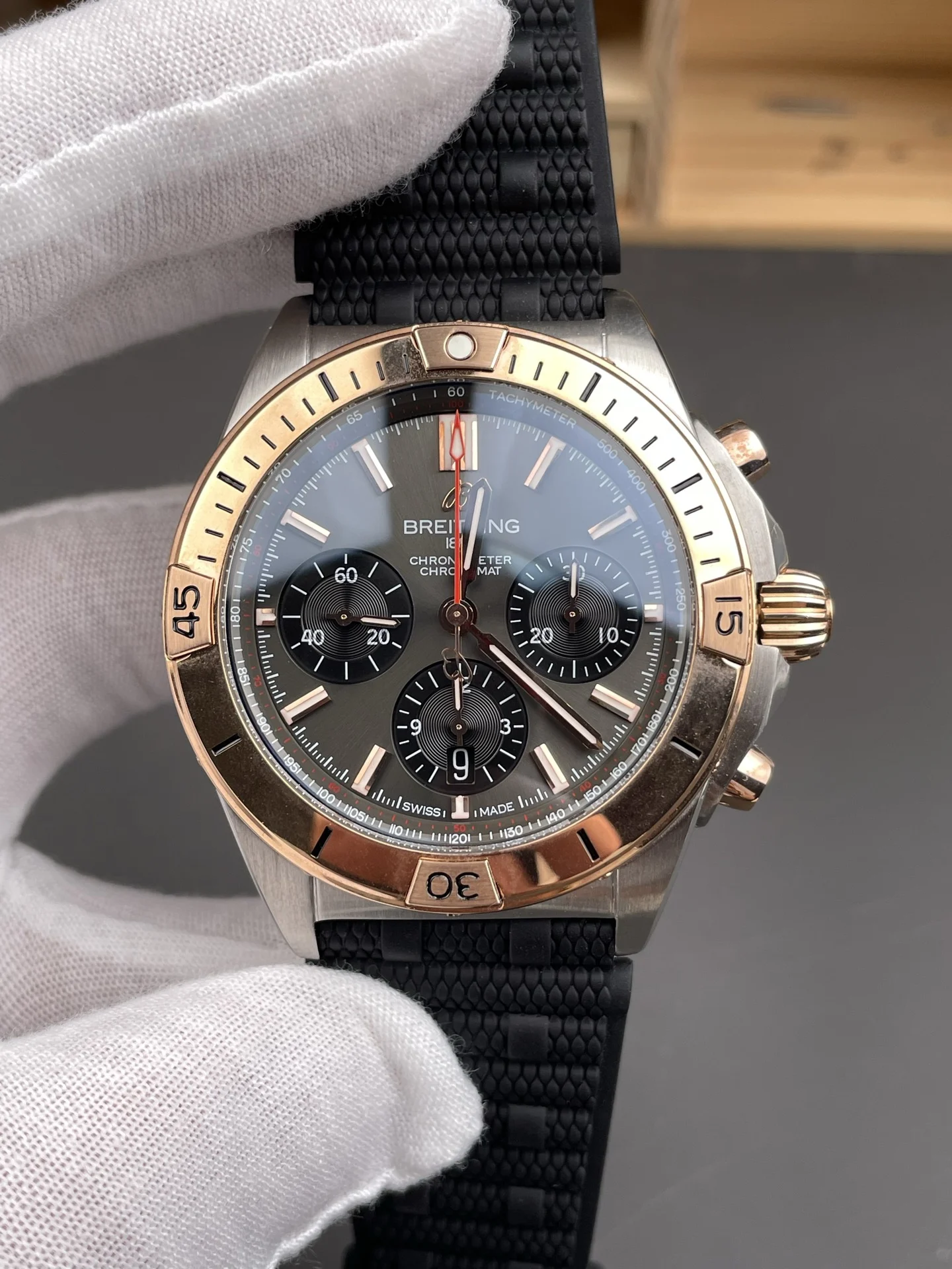 Breitling Rose Gold — photographed off the sweep