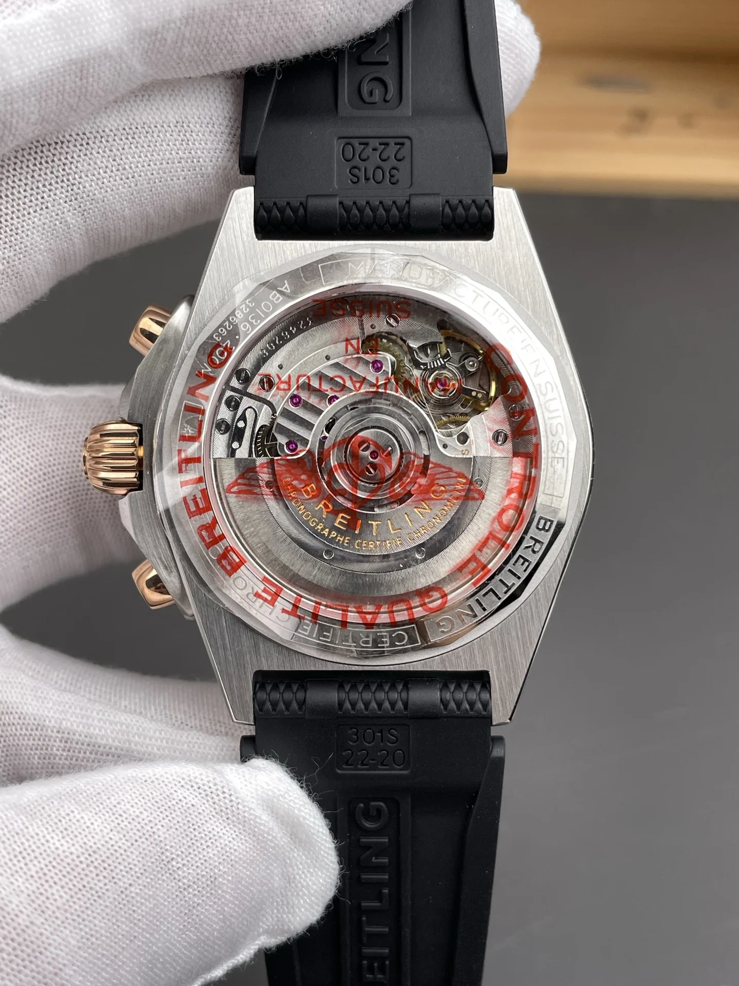 Breitling Rose Gold — photographed off the sweep