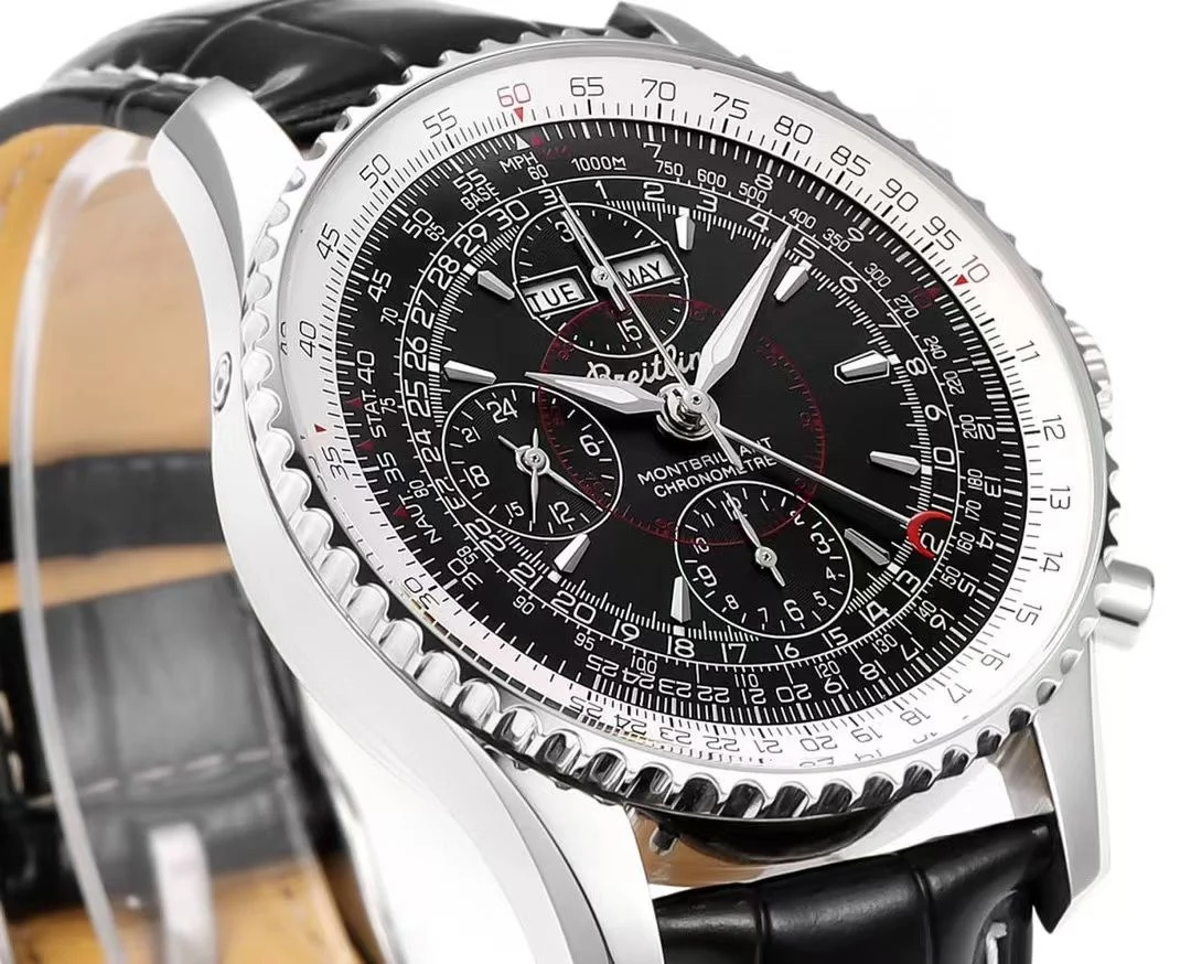 Breitling Steel 43mm — photographed off the sweep