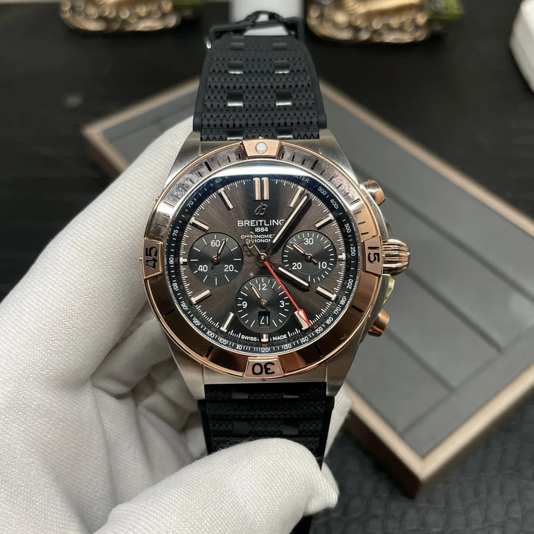 Breitling Steel Silver Dial — photographed off the sweep