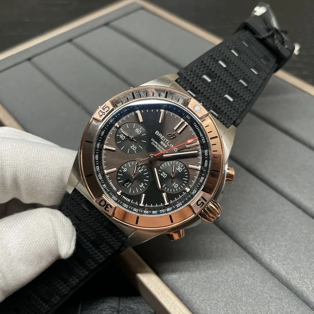 Breitling Steel Silver Dial — photographed off the sweep