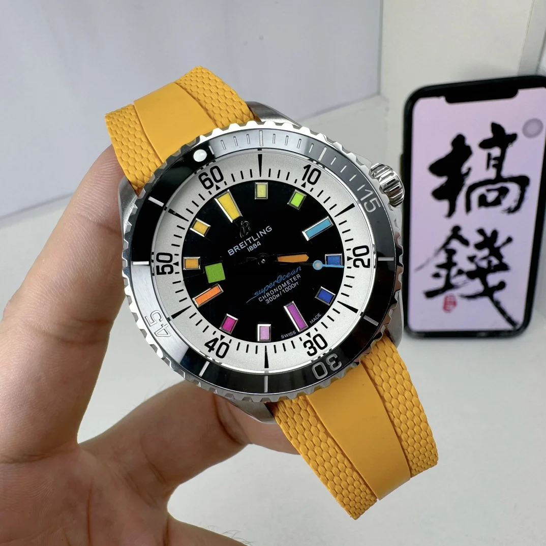 Breitling Superocean 40mm — photographed off the sweep