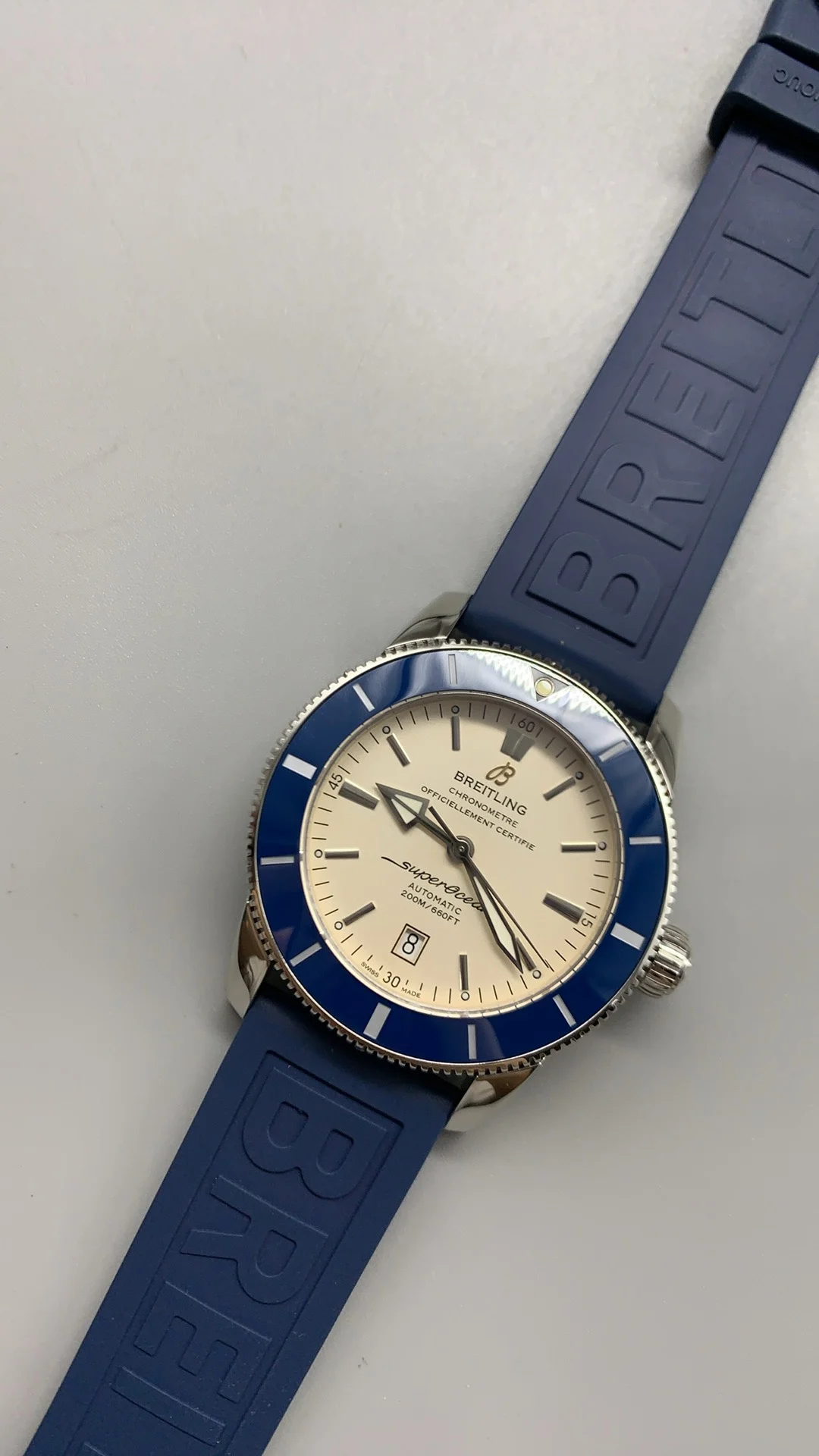 Breitling Superocean 42mm β photographed off the sweep