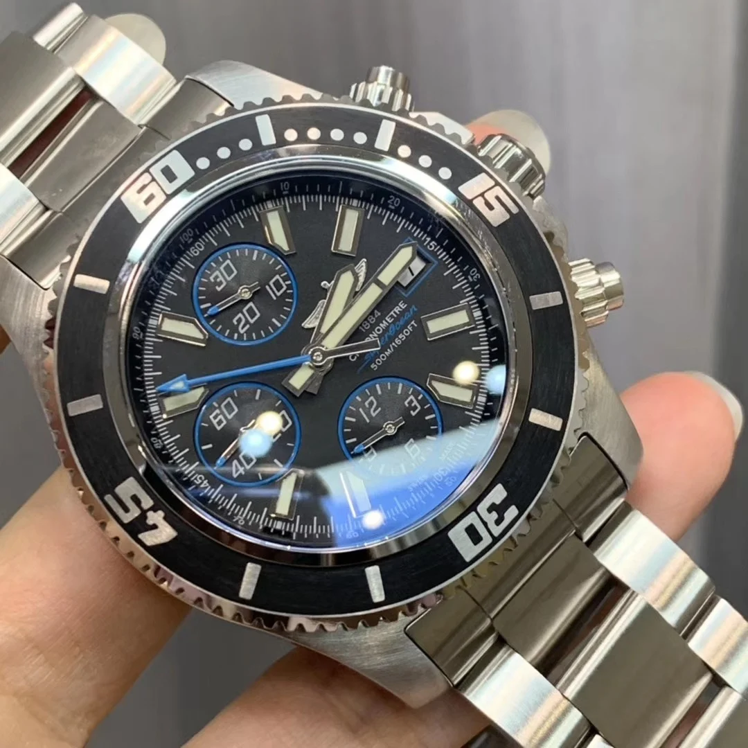 Breitling Superocean 44mm — photographed off the sweep