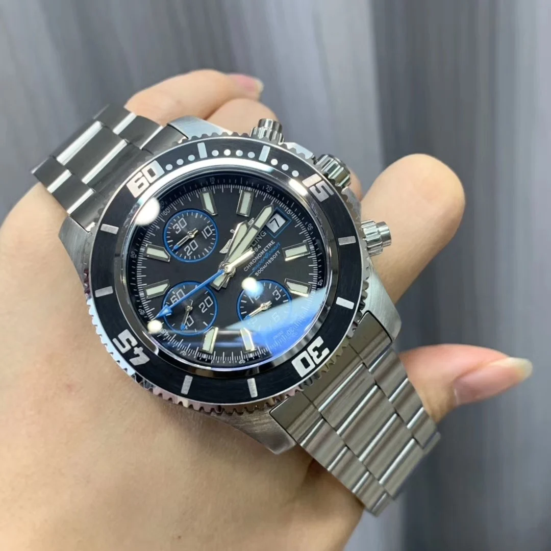Breitling Superocean 44mm — photographed off the sweep