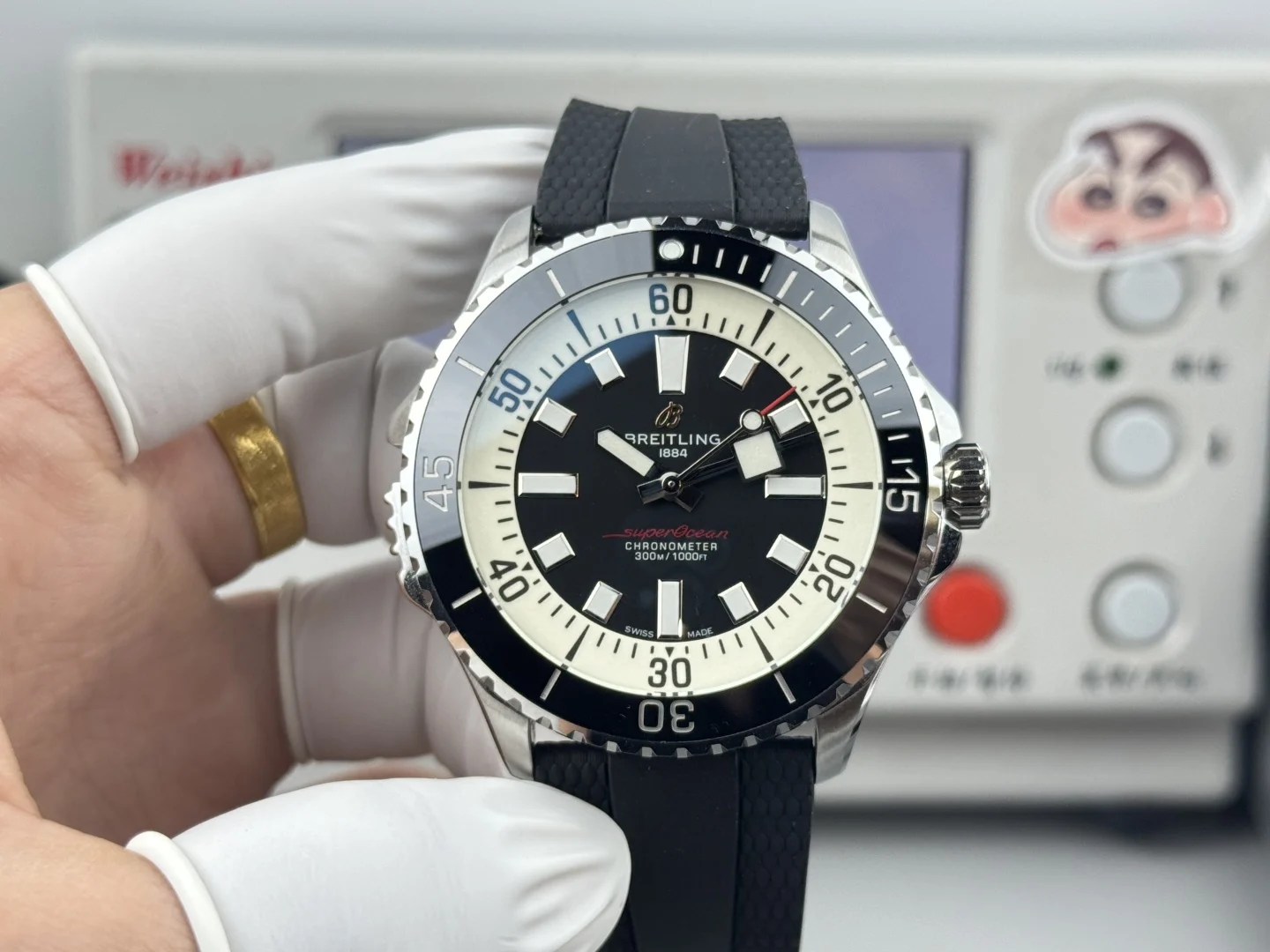Breitling Superocean 46mm — photographed off the sweep