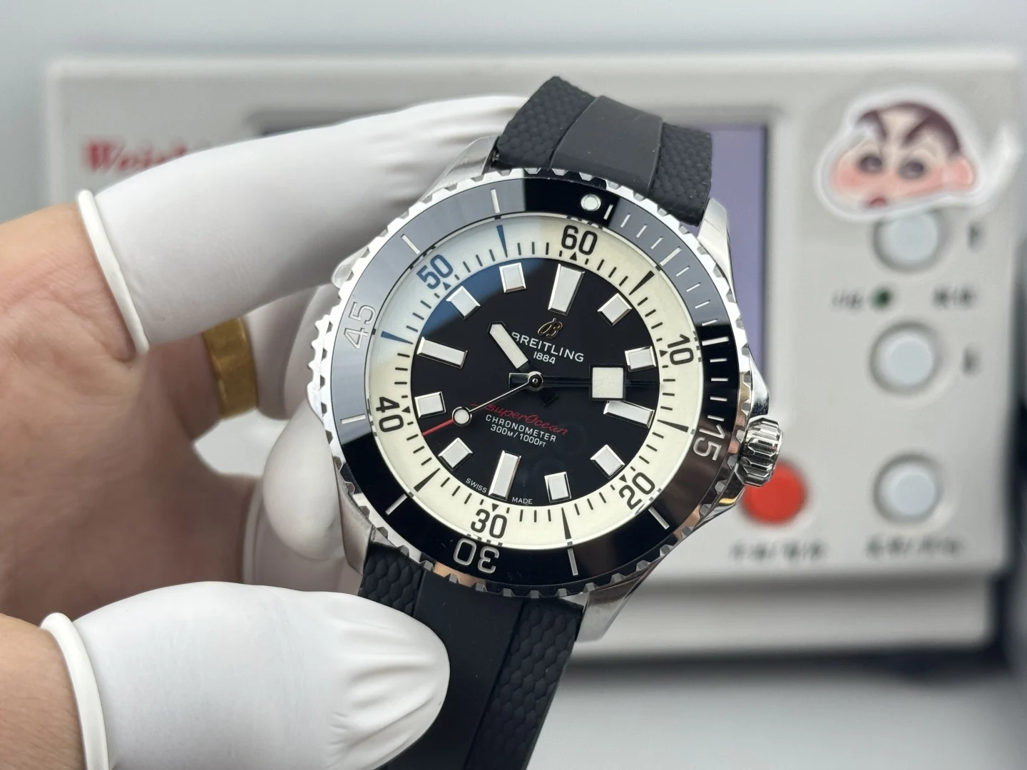 Breitling Superocean 46mm — photographed off the sweep