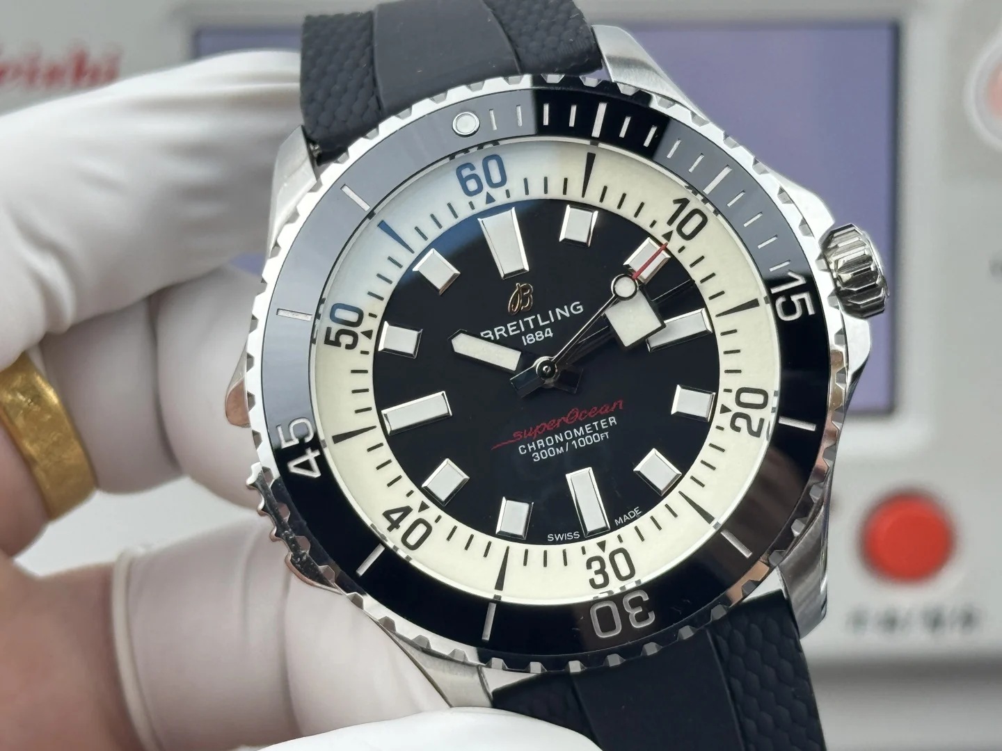 Breitling Superocean 46mm — photographed off the sweep