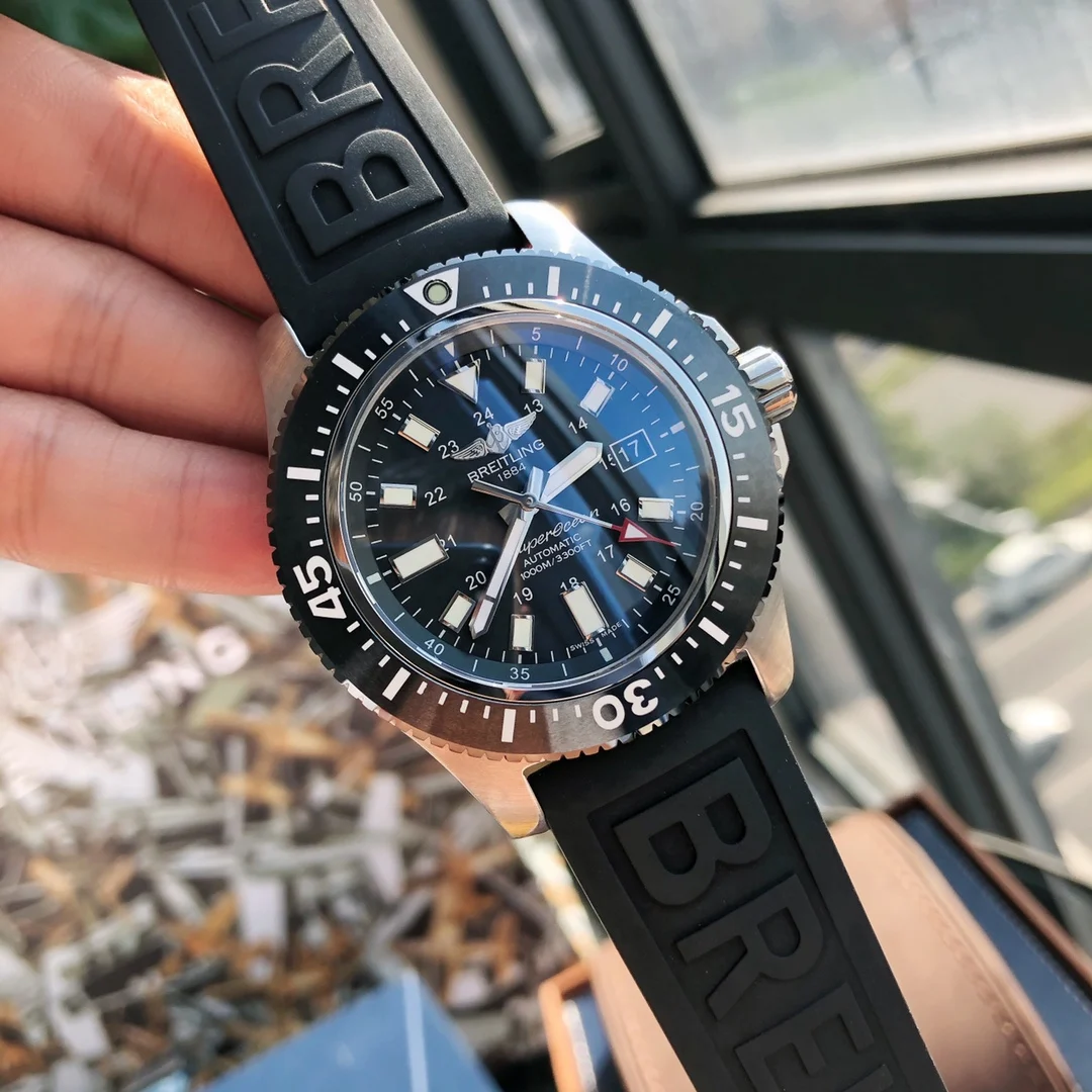 Breitling Superocean Ceramic 44mm — photographed off the sweep