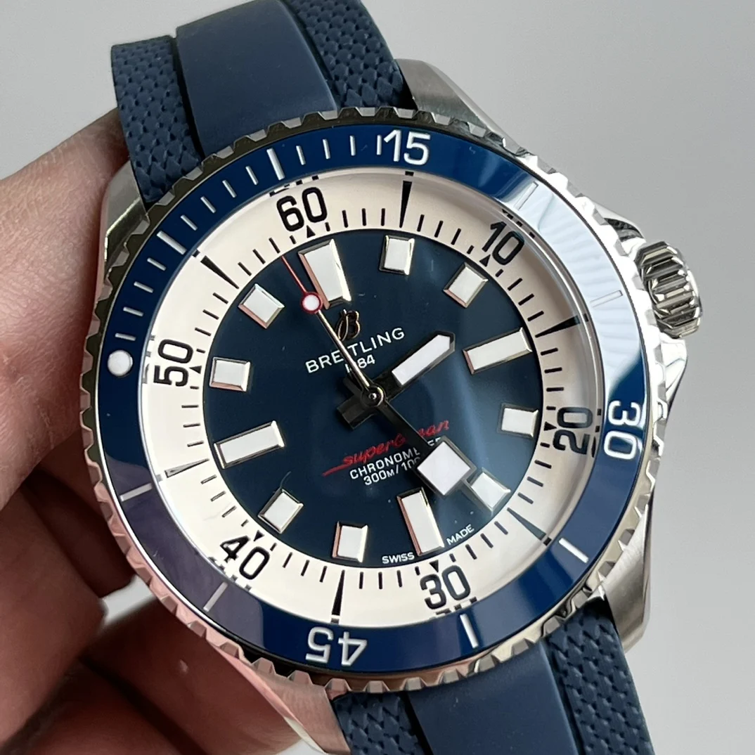 Breitling Superocean Ceramic 44mm — photographed off the sweep