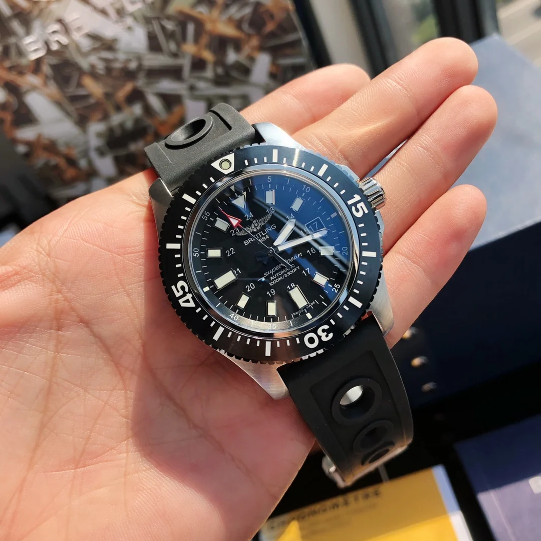 Breitling Superocean Ceramic 44mm — photographed off the sweep