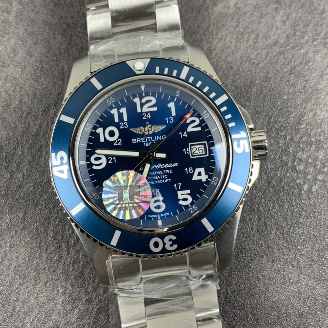 Breitling Superocean Ceramic Red Dial — photographed off the sweep