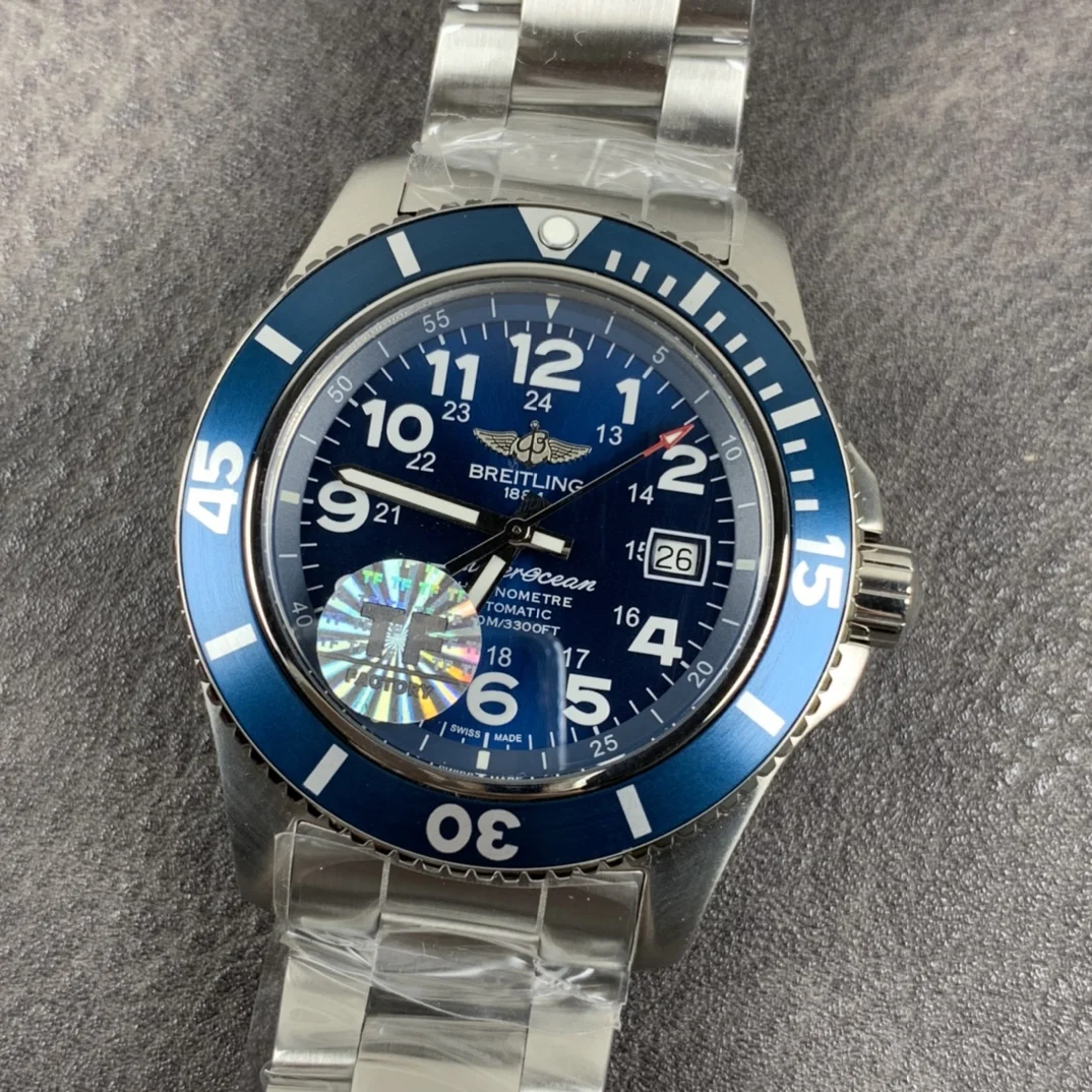 Breitling Superocean Ceramic Red Dial — photographed off the sweep