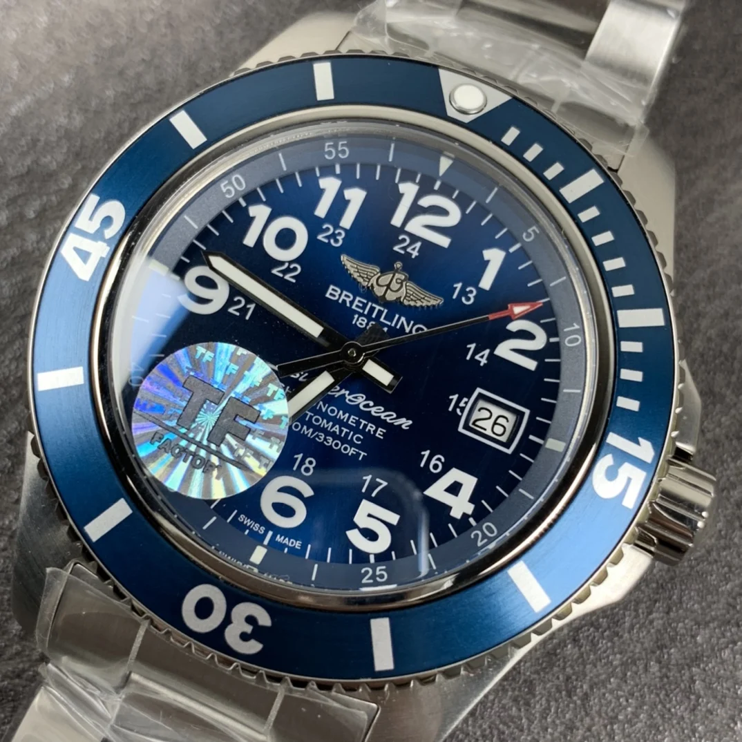 Breitling Superocean Ceramic Red Dial — photographed off the sweep